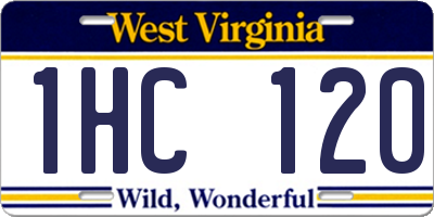 WV license plate 1HC120