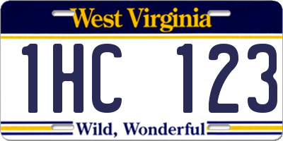 WV license plate 1HC123