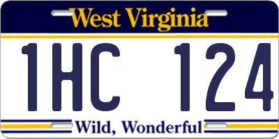 WV license plate 1HC124