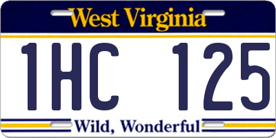 WV license plate 1HC125