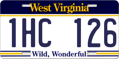 WV license plate 1HC126