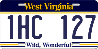 WV license plate 1HC127