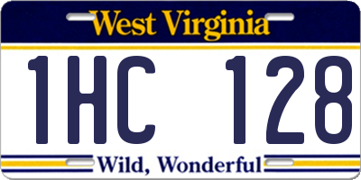 WV license plate 1HC128