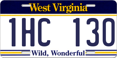 WV license plate 1HC130