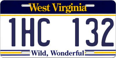 WV license plate 1HC132