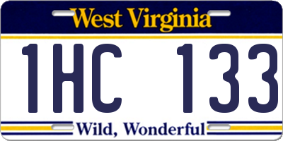 WV license plate 1HC133