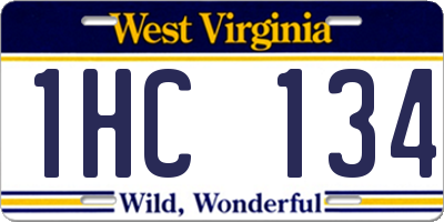 WV license plate 1HC134