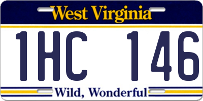 WV license plate 1HC146