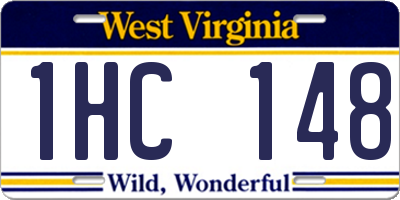 WV license plate 1HC148