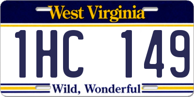 WV license plate 1HC149
