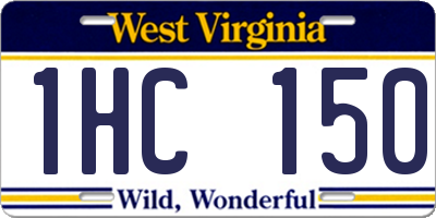 WV license plate 1HC150