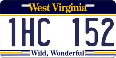 WV license plate 1HC152
