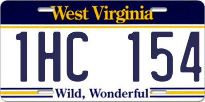 WV license plate 1HC154