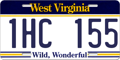 WV license plate 1HC155