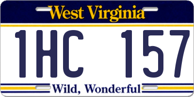 WV license plate 1HC157