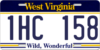 WV license plate 1HC158