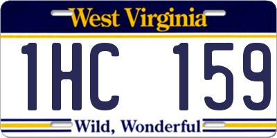WV license plate 1HC159