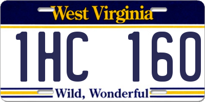 WV license plate 1HC160