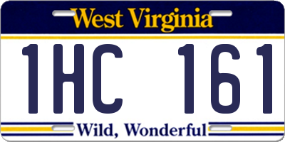 WV license plate 1HC161
