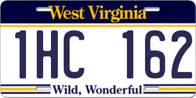 WV license plate 1HC162