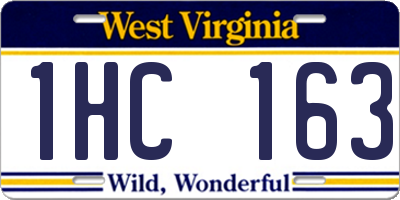 WV license plate 1HC163