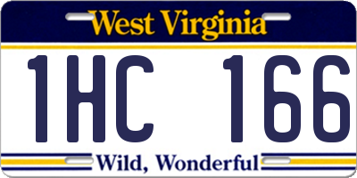 WV license plate 1HC166