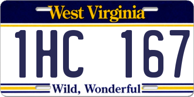 WV license plate 1HC167