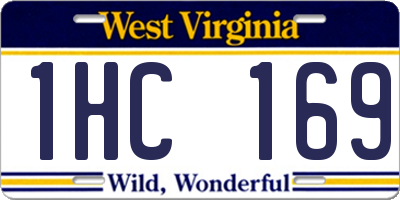 WV license plate 1HC169
