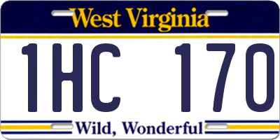 WV license plate 1HC170