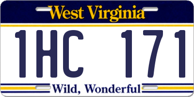 WV license plate 1HC171