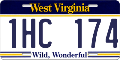 WV license plate 1HC174