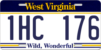 WV license plate 1HC176