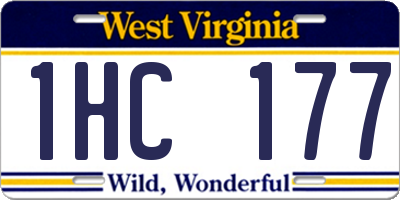 WV license plate 1HC177