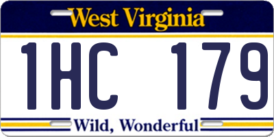 WV license plate 1HC179