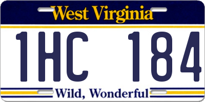 WV license plate 1HC184
