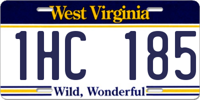 WV license plate 1HC185