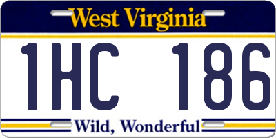 WV license plate 1HC186