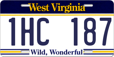 WV license plate 1HC187