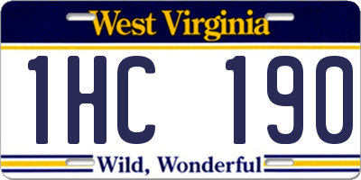 WV license plate 1HC190