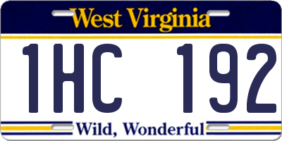 WV license plate 1HC192