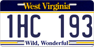 WV license plate 1HC193
