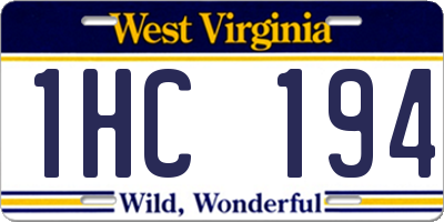 WV license plate 1HC194