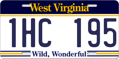 WV license plate 1HC195