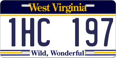 WV license plate 1HC197