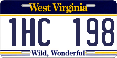 WV license plate 1HC198
