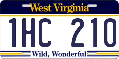 WV license plate 1HC210