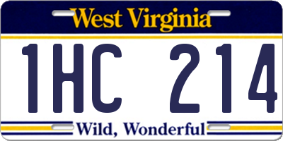 WV license plate 1HC214