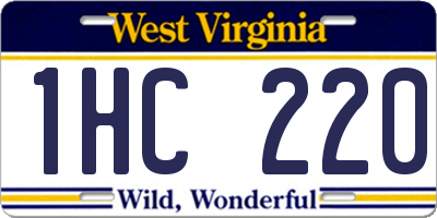 WV license plate 1HC220
