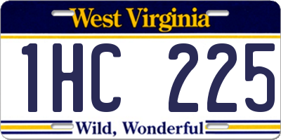WV license plate 1HC225
