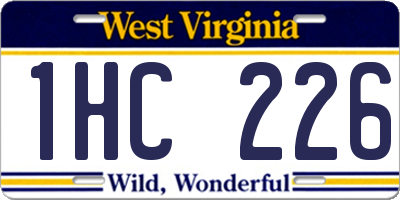 WV license plate 1HC226
